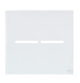 Placa p/ 2 Interruptores 4x4 - Novara Glass Branco